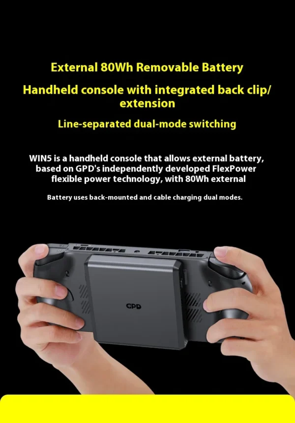 New GPD Win5 7" 120Hz 1080P LTPS Screen Handheld Gaming Console AMD395 M.2 2280 SSD Windows11 RGB Ergonomic Handheld Game Player