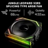 120mm ARGB Case Fan with Dual Side Infinity Mirror Cableless 360mm For Computer Water Cooler | Jungle Leopard Interstellar V2RS
