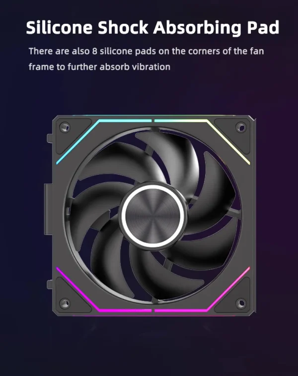 Coolcirc DL-2 120mm ARGB Cooling Fan Modular Wireless Stackable Splicing 800-2000RPM PWM Silent for Gaming PC Case Water Cooler