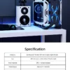 Lovingcool New Design Open Style Gaming Chassis Tempered Glass Micro ATX Mini ITX Computer RGB Casing Desktop PC Case with Fan