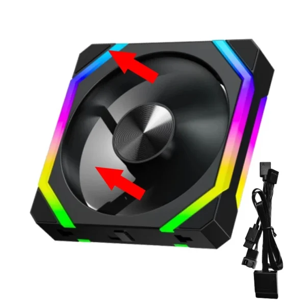 RGEEK  ARGB Cooling Fan 360mm 240mm Modular Stackable Splicing PWM Silent 120mm RGB Fans For Gaming PC Case Water Cooler