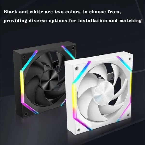 ICE Whale IW-12 Computer PC Case Fan 120mm ARGB 4Pin PWM Cooling Fan Motherboard Sync 61.5CFM/2000RPM CPU Cooler Ventilator