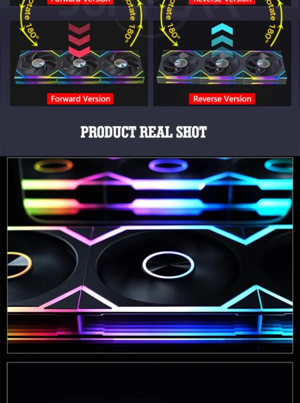 JUMPEAK DS120 Face-Changing ARGB Cooling Fan 360mm 240mm Modular Stackable Splicing 120mm RGB Fans For Gaming PC Case CPU Cooler