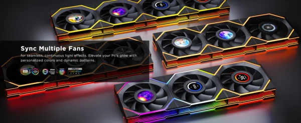 Interstellar V4-LCD 1.5 Inch 60Hz Customize Screen Modular Splicing Infinity Mirror 120mm CPU Case LCD Fan Jungle Leopard