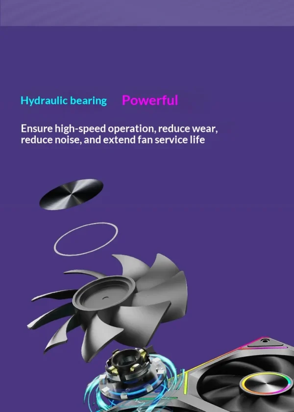 WJCOOLMAN Starlink 120/240/360 Conjoined structure PC fan ARGB PWM Speed Control Computer Silent Case Fan easy to install