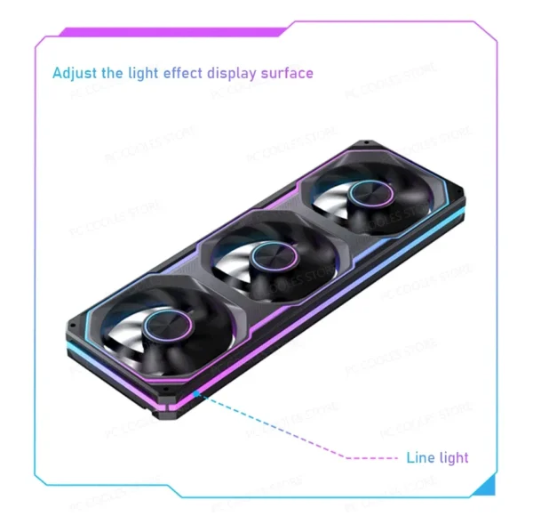 JONSBO XA-360/120 12CM ARGB Case Fan (Dual Bezel Lighting Effect/Color Blocking/Aura Sync/PWM Male/Female Connectors)