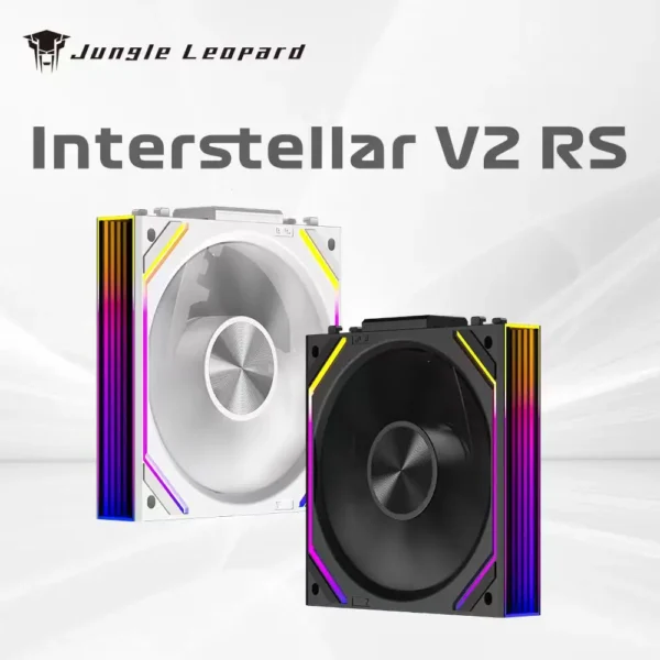 120mm ARGB Case Fan with Dual Side Infinity Mirror Cableless 360mm For Computer Water Cooler | Jungle Leopard Interstellar V2RS