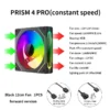 LDPCSJ PRISM 4 PRO Computer Chassis Fan 12cm ARGB 4 Pin  Quiet Cooling Fan 12V Large Air Volume 42CFM/1200RPM