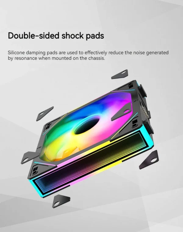 TEUCER JM-1 PC Case Fan 120mm ARGB Mirror Cycle Light Effect Cooling Fan 4PIN PWM Low noise Chassis Water Cooling Ventilador