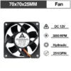 5PCS Gdstime 70x70x15mm DC 24V 12V 5V  70mm x 15mm 2Pin 7cm PC Case Radiator Silent Cooler Brushless Cooling Axial Fan 7015