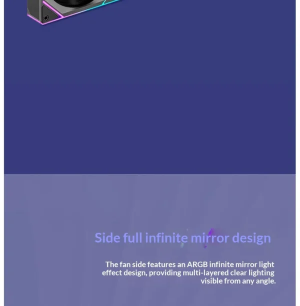 WJCOOLMAN StarLink Integrated Fan 120mm ARGB Infinite Mirror Divine Light Synchronous PWM Speed Control Computer Silent Case Fan