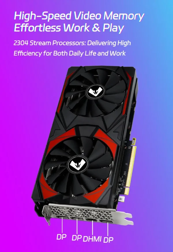 MOUGOL NEW AMD Radeon RX5700 8GB Graphics Card GDDR6 Memory PCIE4.0x16 DPx3 256Bit Gaming Video Card for Desktop Computer