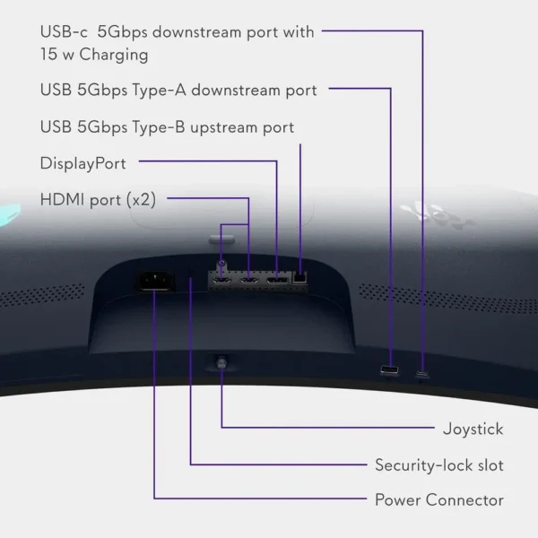 34.2 WQHD Curved Gaming Monitor - 240Hz, 1800R, HDR400, AMD FreeSync Premium Pro, VESA AdaptiveSync