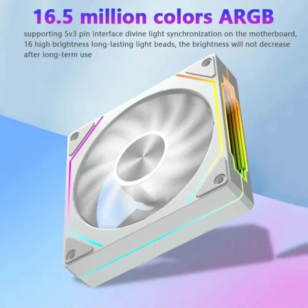 LDPCSJ Prism 4RS 120mm ARGB PC Case Fan with Infinity Mirror Design Motherboard Sync 4PIN PWM CPU Cooler Ventilador