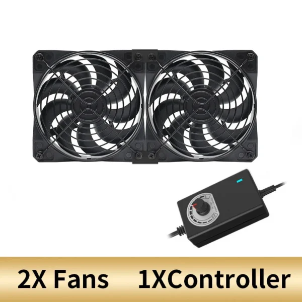 TEUCER 120mm 3000RPM Cooling Fan with Controller 12V 220V Btc Mining Machine Chassis Exhaust Fan Workstation Cabinet Server Fan