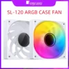 Jonsbo SL-120 12CM Case Fan 120mm 5V 3Pin ARGB Light Effect PWM Forward/Reverse Cooling Fan  High Air Volume Slient Fan