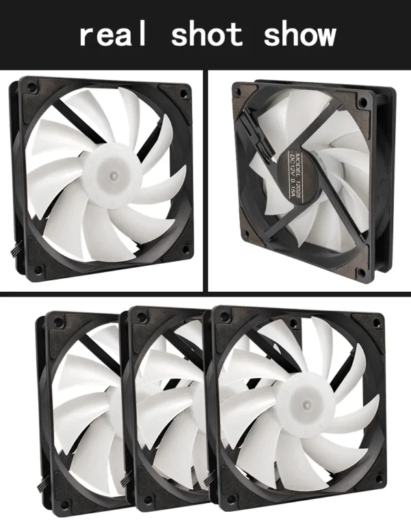 Manmu Fetival Pormotion 120mm Computer Fan Rainbow RGB/ High Cooling Performance Gaming PC Fan