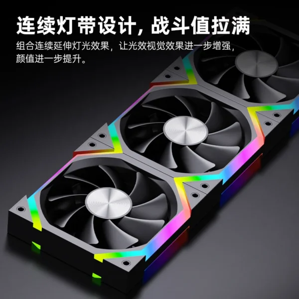 UPSIREN ZF-120 Computer Case Fan 12cm ARGB 4Pin PWM Quiet Cooling Fan 12V Large Air Volume 45CFM/600-1500RPM Use 26 lamp beads