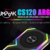 JUMPEAK CS120 ARGB Cooling Fan 240mm Modular Stackable Splicing PWM Silent 120mm RGB Fans For Gaming PC Case CPU Water Cooler