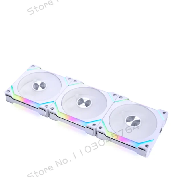 LIAN LI UNI FAN SL V2 SL120V2 Reverse Blade 10% Performence Upgraded Version RGB Fan, Single Pack, Black/White