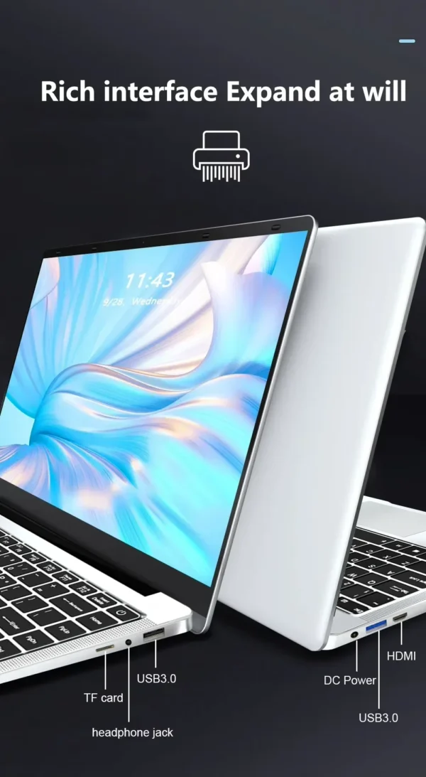 2026 Portable  Windows 11 Pro Laptops Intel Core i7 8650U 16GB RAM 1TB SSD Office Gamer Study notebook Computer PC