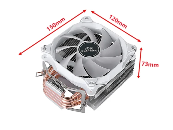 XUANFENG 120mm Fan Radiator Air-cooled 4/6 Heat Pipe CPU Cooler Installing LGA115x 2011 x99 E5 1200 1700 1851 i5 i7 AM4 AM5 2066