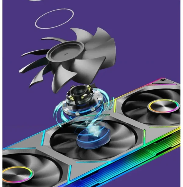 WJCOOLMAN StarLink Integrated Fan 120mm ARGB Infinite Mirror Divine Light Synchronous PWM Speed Control Computer Silent Case Fan