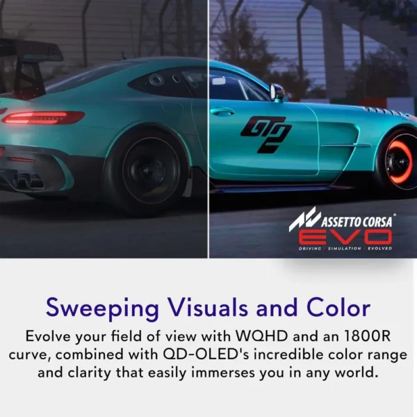 34.2 WQHD Curved Gaming Monitor - 240Hz, 1800R, HDR400, AMD FreeSync Premium Pro, VESA AdaptiveSync