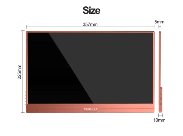 ZEUSLAP 15.6inch touching utrathin portable monitor remote control for phone, laptop, nintendo switch,steamdeck second screen