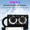 TISHRIC RGB SSD M2 Radiator With Two Fans Cooling 7000RPM 3Pin M.2 Hard Disk Heatsink For Desktop PC NVMe NGFF M.2 2280 SSD