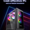 Popular.Prebuilt Gaming PC Desktop, AMD Radeon RX 550 4G GDDR5, Core I5 3.3Ghz up to 3.7Ghz, 16G Ram, WiFi, BT 5.0, RGB Mo