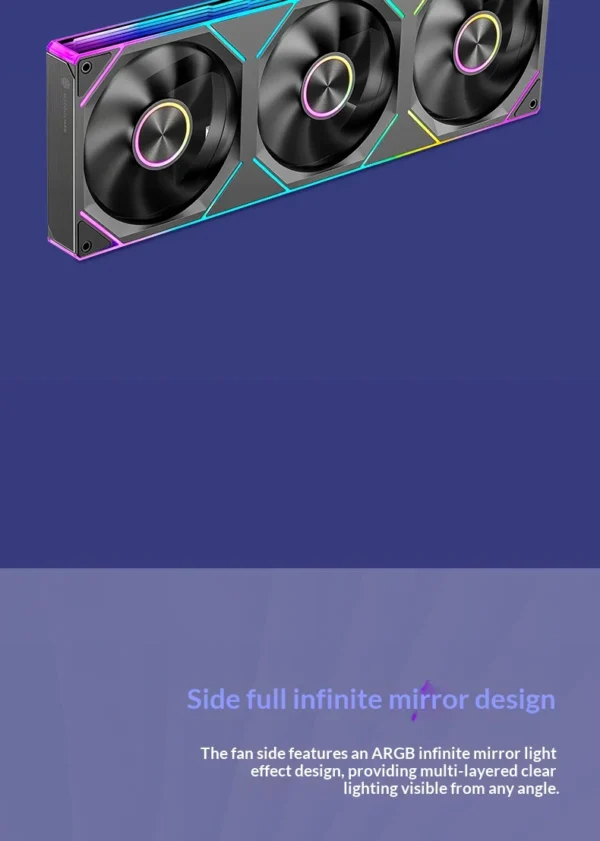 WJCOOLMAN Starlink 120/240/360 Conjoined structure PC fan ARGB PWM Speed Control Computer Silent Case Fan easy to install