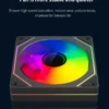 LDPCSJ PRISM 4 PRO Computer Chassis Fan 12cm ARGB 4 Pin  Quiet Cooling Fan 12V Large Air Volume 42CFM/1200RPM