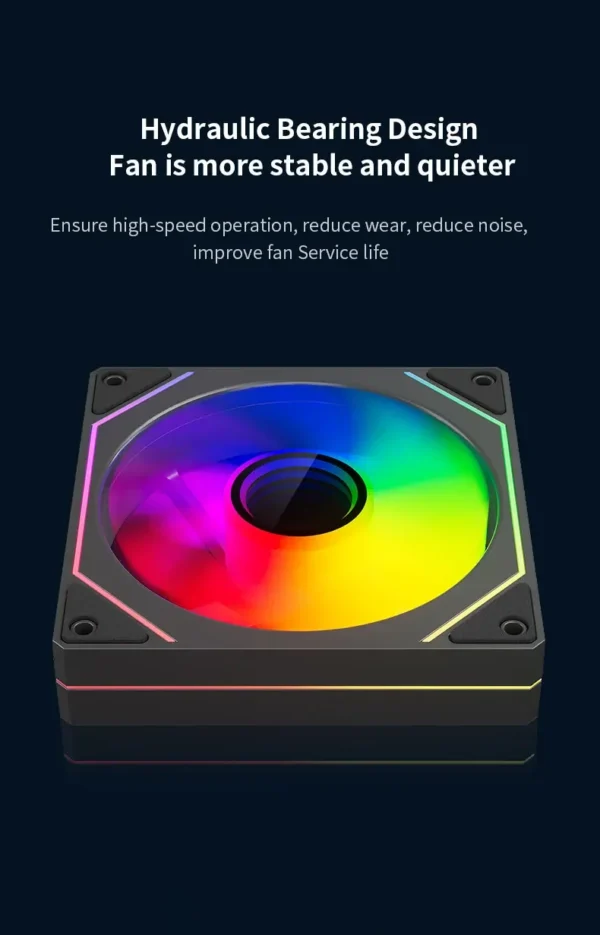 LDPCSJ PRISM 4 PRO Computer Chassis Fan 12cm ARGB 4 Pin  Quiet Cooling Fan 12V Large Air Volume 42CFM/1200RPM
