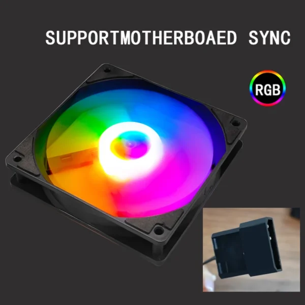 Manmu Fetival Pormotion 120mm Computer Fan Rainbow RGB/ High Cooling Performance Gaming PC Fan