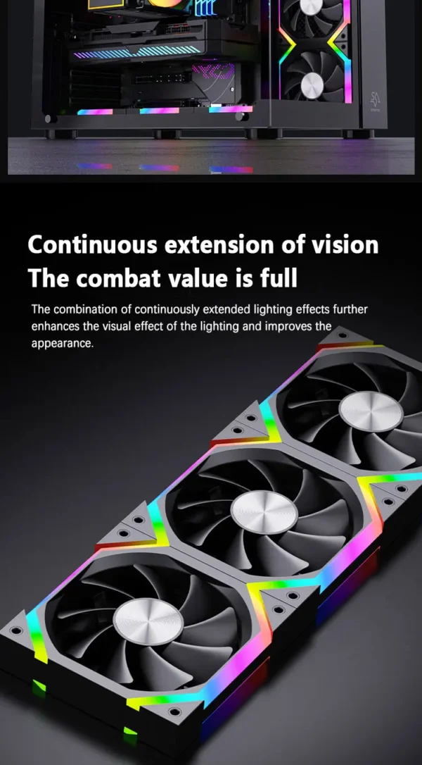 UPSIREN ZF-120 PC Fan ARGB 120mm 4Pin PWM Quiet Cooling Computer Case Fan 12V Large Air Volume gaming accessories ventilador