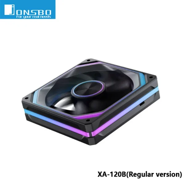 JONSBO XA-360/120 12CM ARGB Case Fan (Dual Bezel Lighting Effect/Color Blocking/Aura Sync/PWM Male/Female Connectors)