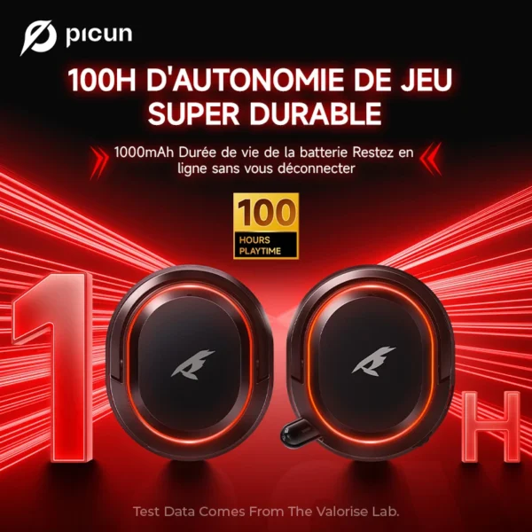 Picun G2 2.4G Wireless Gaming Headset Bluetooth Headphones 5ms Low Latency 7.1 Surround ENC Mic For PC PS4 PS5 Phone Switch