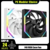 140 Case Fan ARGB, Silent 6-30dBa 89CFM Big Airflow, 14CM PC Cabinet 14025 Cooler Support Mobo 5V ARGB SYNC, Reverse Or Forward