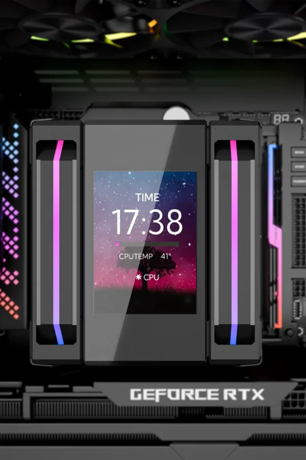 Power Train X-GAMERX MK8 CPU Cooler LCD Screen Dual Fan Tower 6 Heat pipes Air-cooled radiator For LGA1700 115X 1200 AM4 AM5