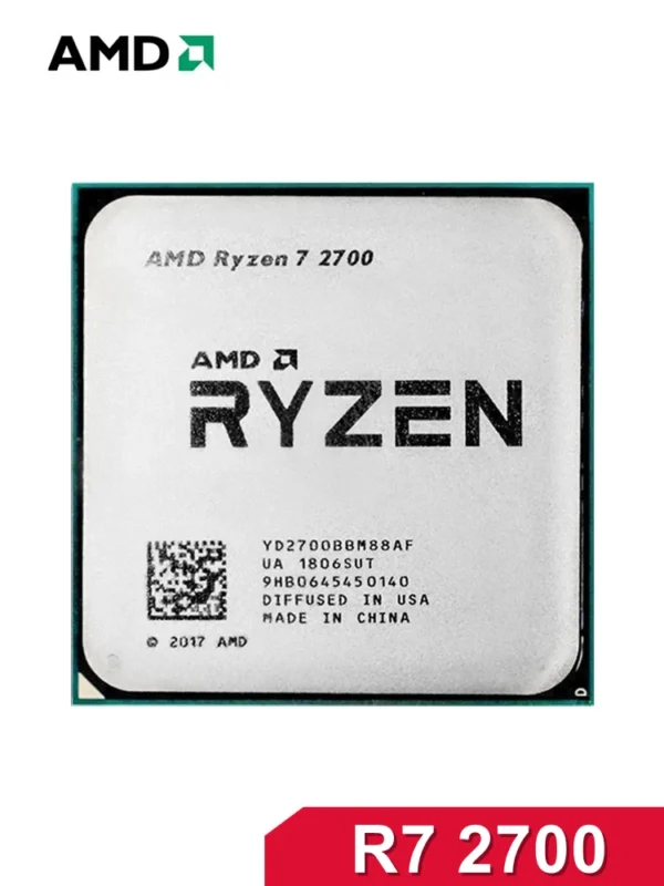 AMD Ryzen 7 2700 R7 2700 3.2GHz Eight-Core Sixteen-Thread CPU L3=16M 65W Socket AM4 Desktop Processor
