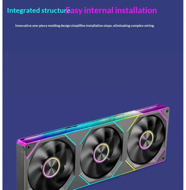 WJCOOLMAN StarLink Integrated Fan 120mm ARGB Infinite Mirror Divine Light Synchronous PWM Speed Control Computer Silent Case Fan