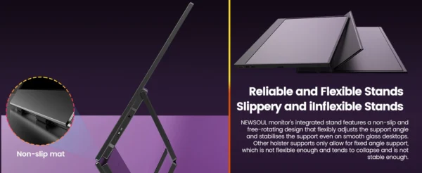 UPERFECT 18.5" 120Hz Portable Monitor 100% sRGB 1080P FreeSync IPS Speakers USB C Mini HDMI Gaming Display For Phone NS PS5 XBOX