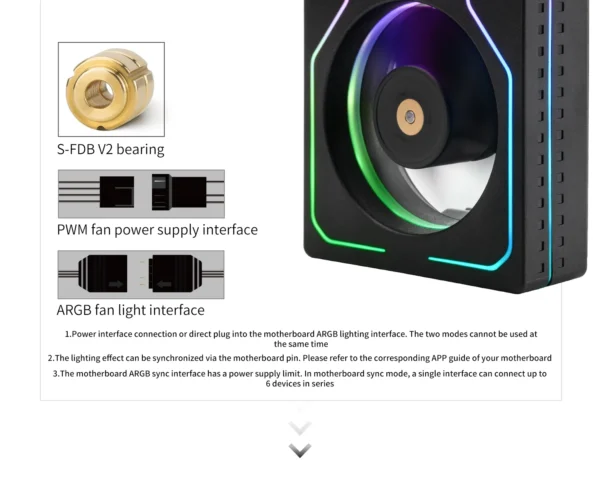 Thermalright MC-2 ARGB Computer Memory Cooler,Paired with high-performance dual fans, suitable for DDR/DDR2/DDR3/DDR4/DDR5