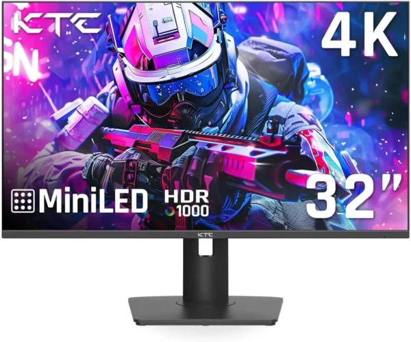 KTC 32 Inch 4K Mini LED Monitor, Fast IPS, HDR1000 144Hz 1ms MPRT Gaming Monitor,Type-C 45W