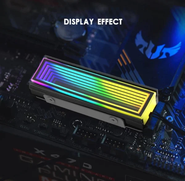 5V/3Pin ARGB AURA Sync Computer 2280 SSD M2 Radiator Aluminum PC RGB M.2 Nvme Cooler Heatsink Solid State Drive Heat Sink Cooler