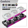 Coolcirc DL-2 120mm ARGB Cooling Fan Modular Wireless Stackable Splicing 800-2000RPM PWM Silent for Gaming PC Case Water Cooler