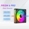 ZEZZIO Prism 6 pro 12cm ARGB Sync 4PIN PWM Computer Chassis Fan Quiet Cooling with Fluid Bearing 800-1600 RPM Case Fan