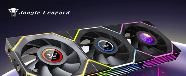 Interstellar V4-LCD 1.5 Inch 60Hz Customize Screen Modular Splicing Infinity Mirror 120mm CPU Case LCD Fan Jungle Leopard