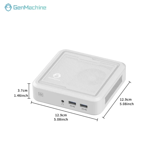 Gemachine Lighte AMD Ryzen7 2700U Mini PC 4C8T 22-38GHz DDR4 M2 2280 WiFi5 Win11 Desktop Gaming Computer